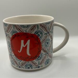 Anthropologie monogram M Oscar Wild friendship quote mug